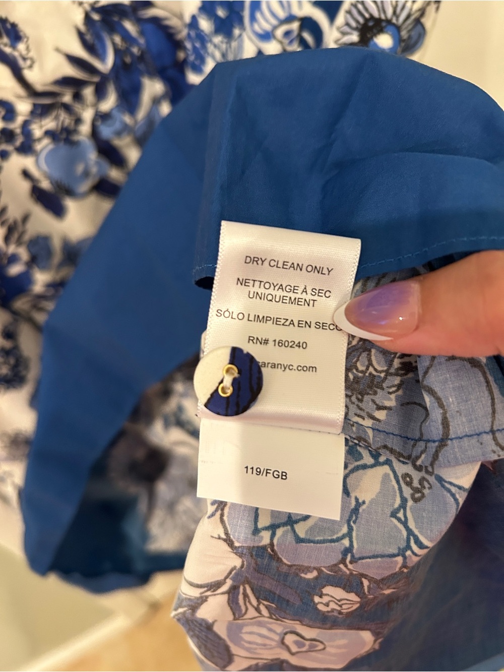 Cara Cara Flower Grid Blue Belvedere Dress - Picture 9 of 16